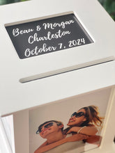 Load image into Gallery viewer, White Wedding Card Box \\ Card Box For Weddings \\ Wedding Money Holder \\ Graduation Card Box